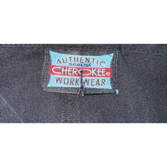 Authentic Cherokee Scrub Top Workwear Womens Medical Black w/Pockets Size 3X - Picture 2 of 2